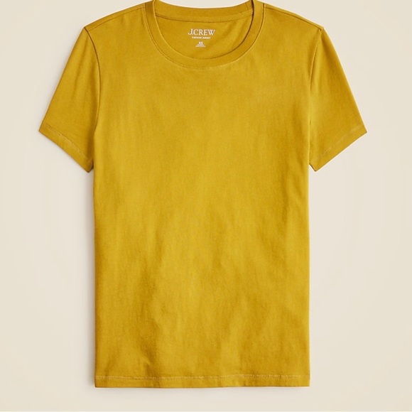 NWOT J. Crew Vintage Jersey in Mustard Yellow size L - Picture 2 of 5